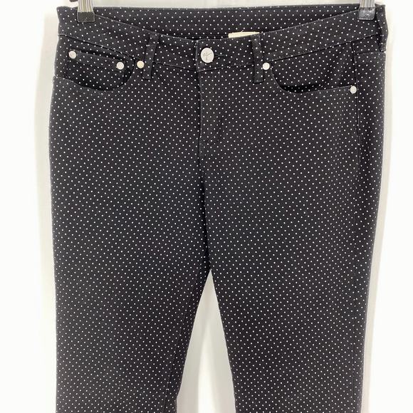 ANDREA JOVINE Size 6 Polka Dot Black White Stretch Ankle Cropped Jean Pants - Picture 3 of 8